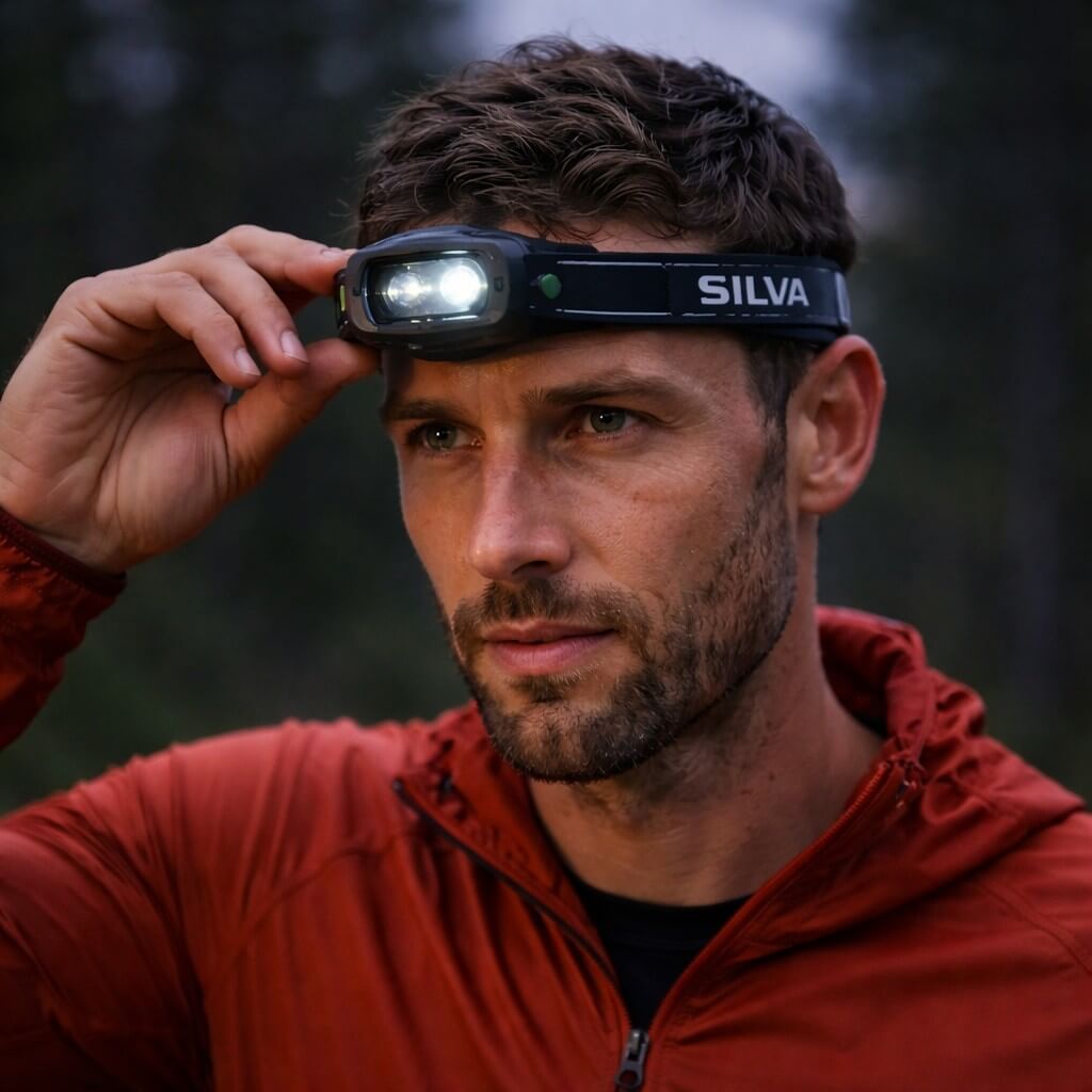 Silva Trail Runner Free 2 Hybrid otsalamppu ja panta lähikuvassa – hyvä istuvuus juoksussa.